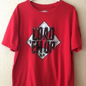 Boys red Under Armour tee